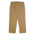DICKIES Mens Cotton Blend Beige Regular Fit Straight Leg Trousers W38 L31