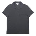 LACOSTE Mens Grey Cotton Blend Short Sleeve Plain M Polo Shirt Classic Fit