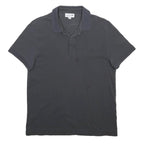 LACOSTE Mens Grey Cotton Blend Short Sleeve Plain M Polo Shirt Classic Fit