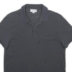 LACOSTE Mens Grey Cotton Blend Short Sleeve Plain M Polo Shirt Classic Fit