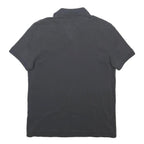 LACOSTE Mens Grey Cotton Blend Short Sleeve Plain M Polo Shirt Classic Fit