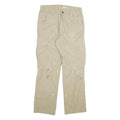 CARHARTT Mens Cotton Blend Beige Relaxed Fit Cargo Trousers W32 L32 Workwear