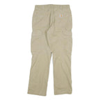 CARHARTT Mens Cotton Blend Beige Relaxed Fit Cargo Trousers W32 L32 Workwear