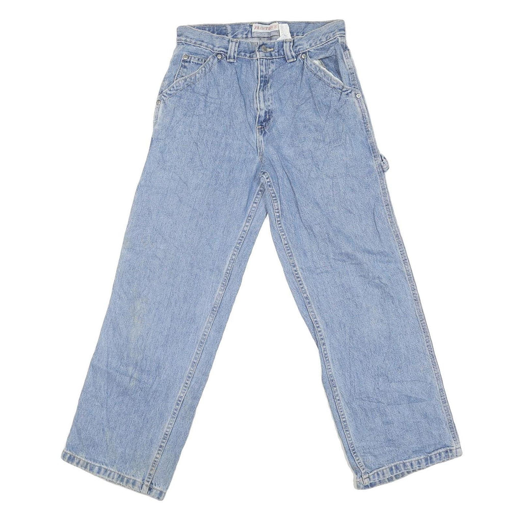 PAITERS Mens Jeans Blue Regular Straight Denim W28 L27 Zip Cotton Blend Workwear