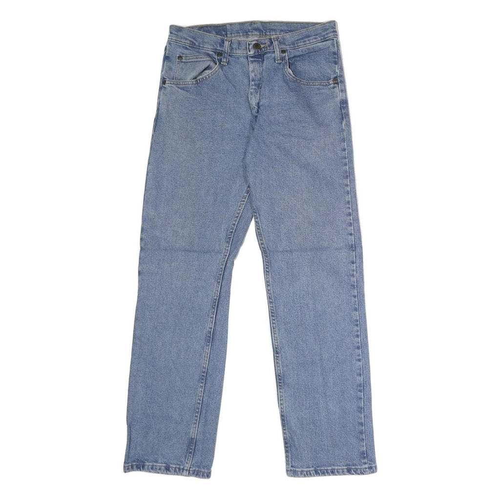 WRANGLER Mens Jeans Blue Relaxed Straight Denim Medium W30 L30 Classic Fit Zip
