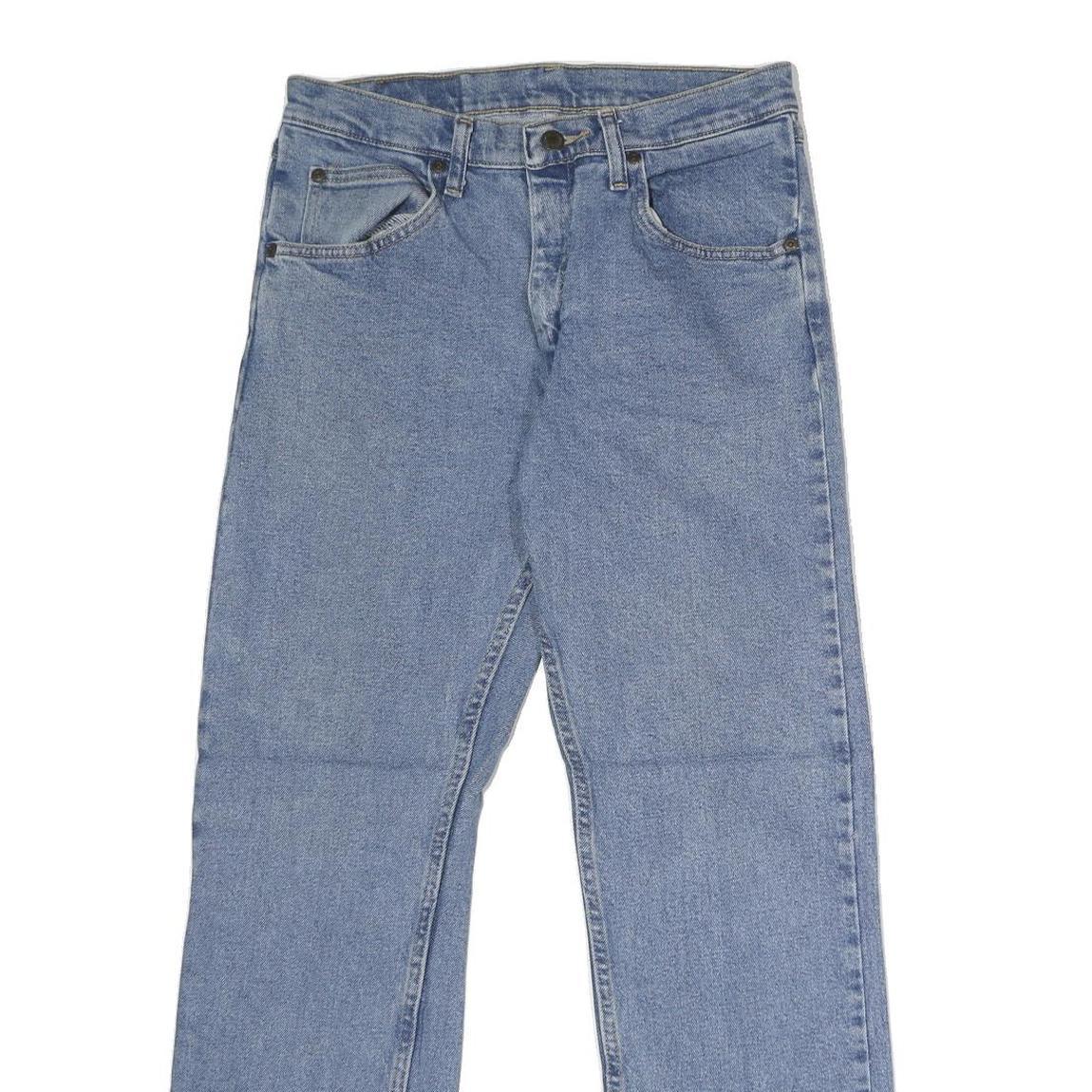 WRANGLER Mens Jeans Blue Relaxed Straight Denim Medium W30 L30 Classic Fit Zip