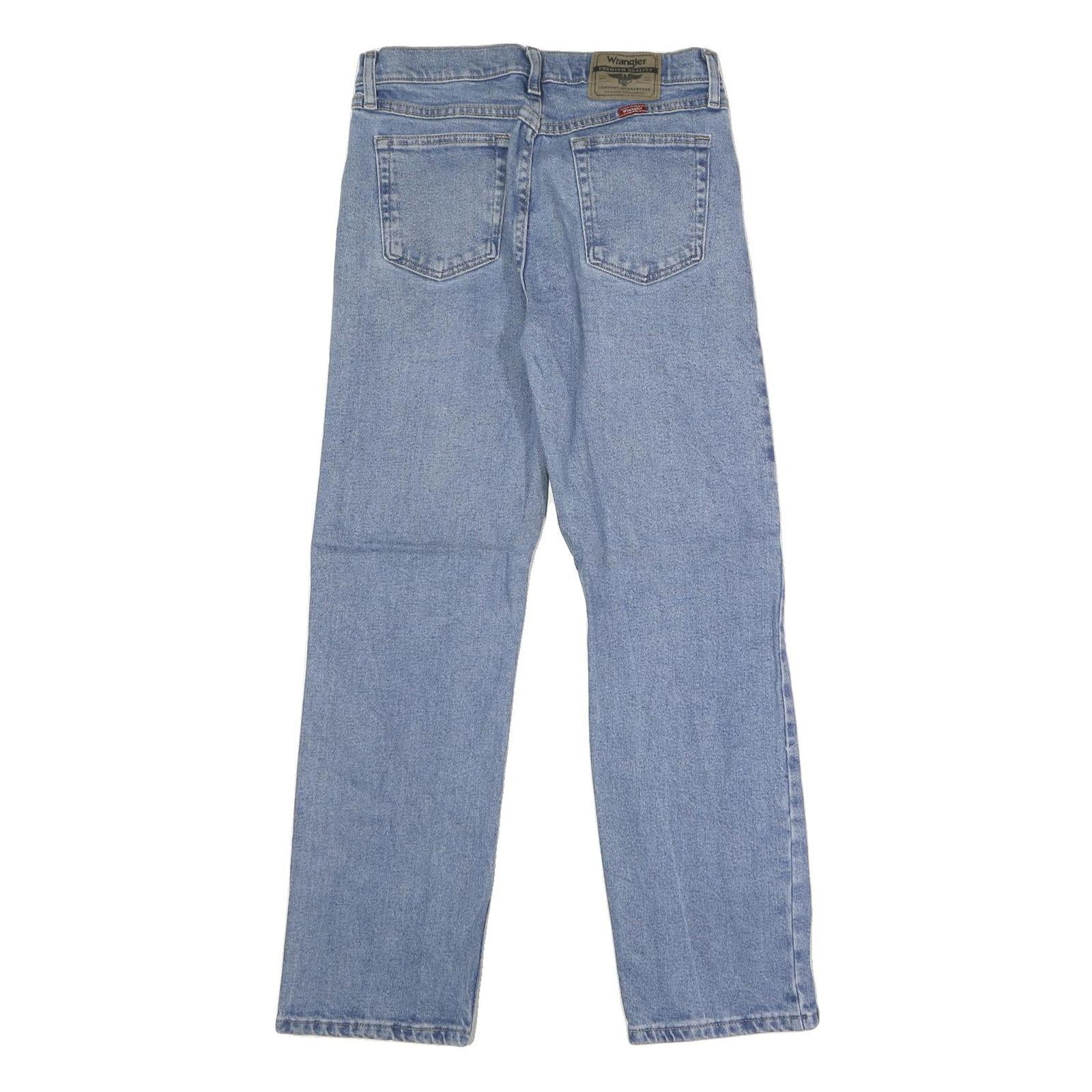 WRANGLER Mens Jeans Blue Relaxed Straight Denim Medium W30 L30 Classic Fit Zip