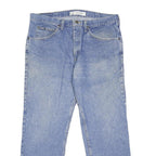 LEE Mens Blue Regular Fit Straight Denim Light Wash Jeans W36 L29 Classic Zip