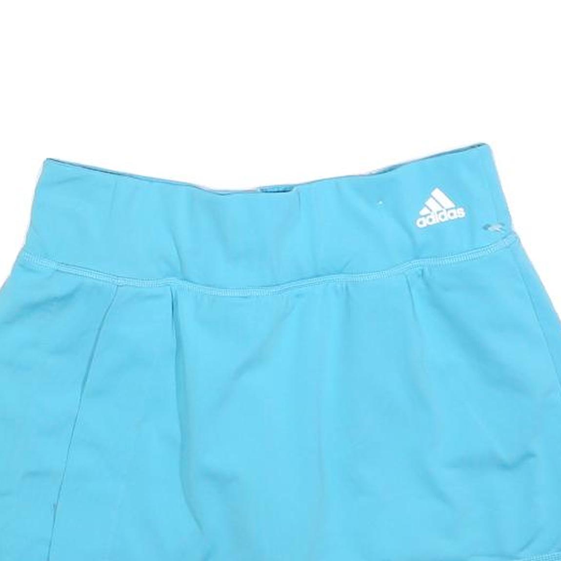 ADIDAS Womens Blue Mini Polyester Blend Plain Skort S Sports Casual Activewear