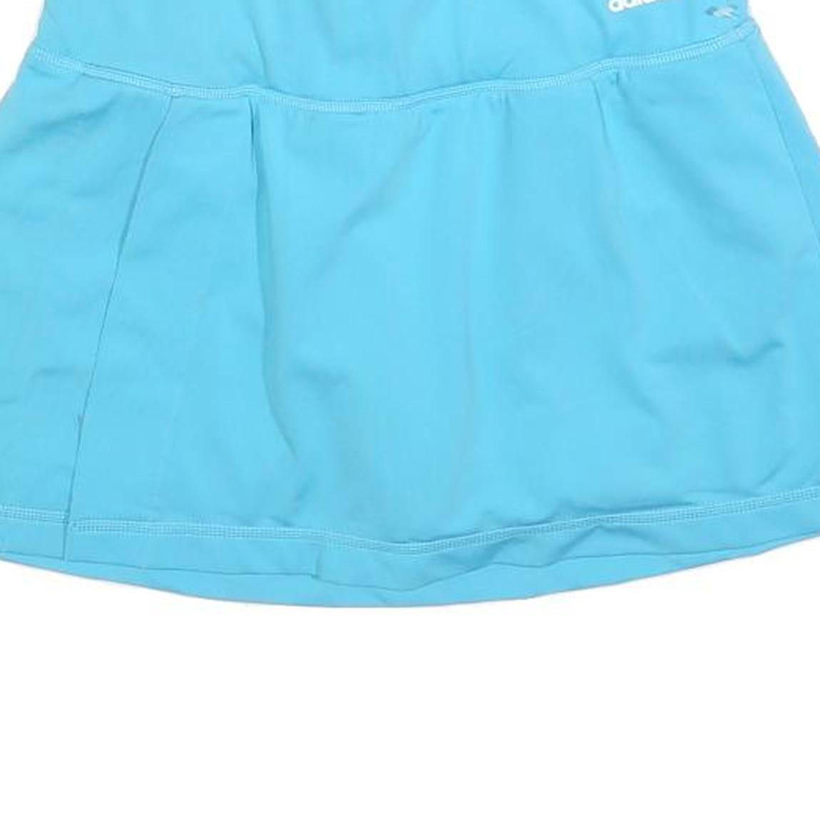 ADIDAS Womens Blue Mini Polyester Blend Plain Skort S Sports Casual Activewear