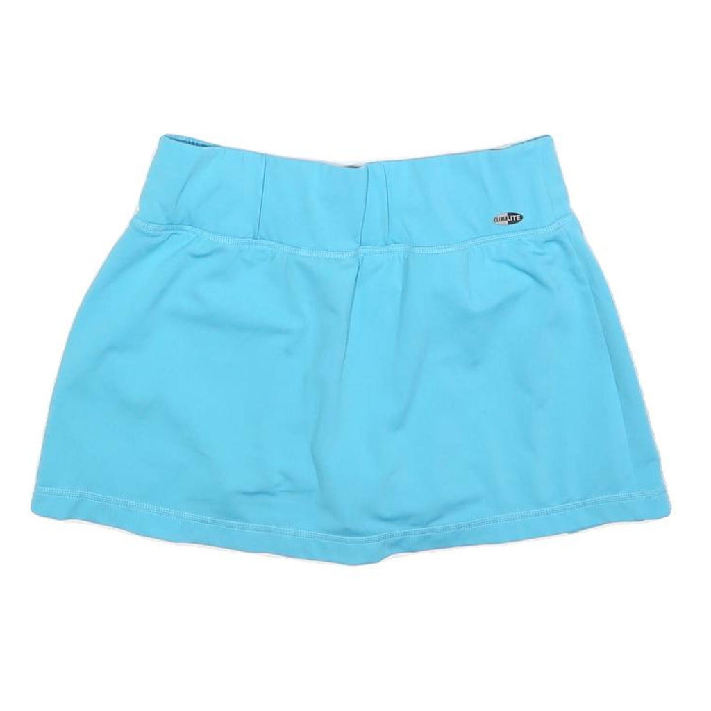 ADIDAS Womens Blue Mini Polyester Blend Plain Skort S Sports Casual Activewear