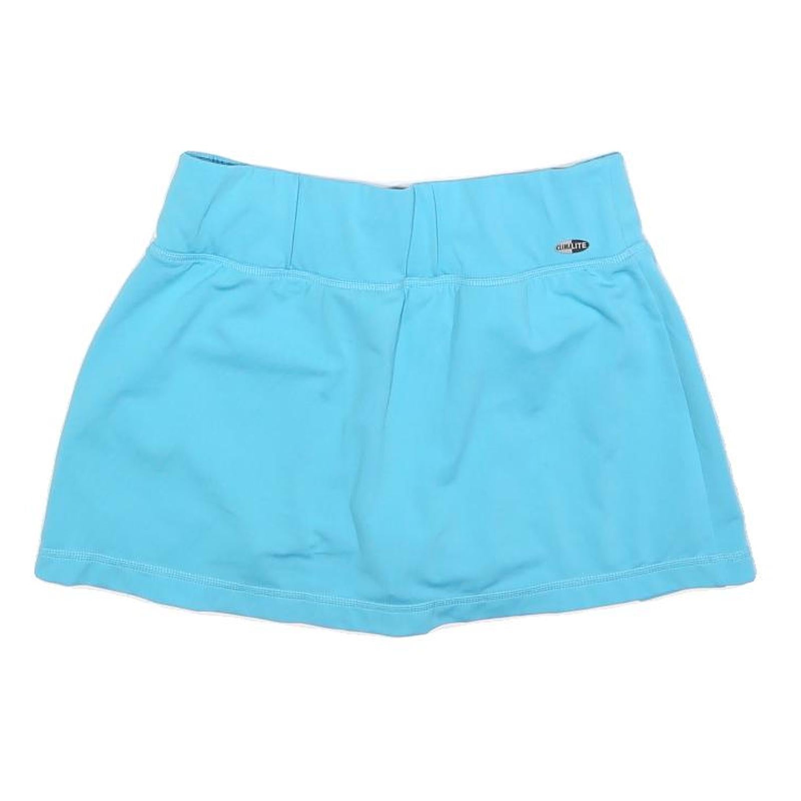 ADIDAS Womens Blue Mini Polyester Blend Plain Skort S Sports Casual Activewear