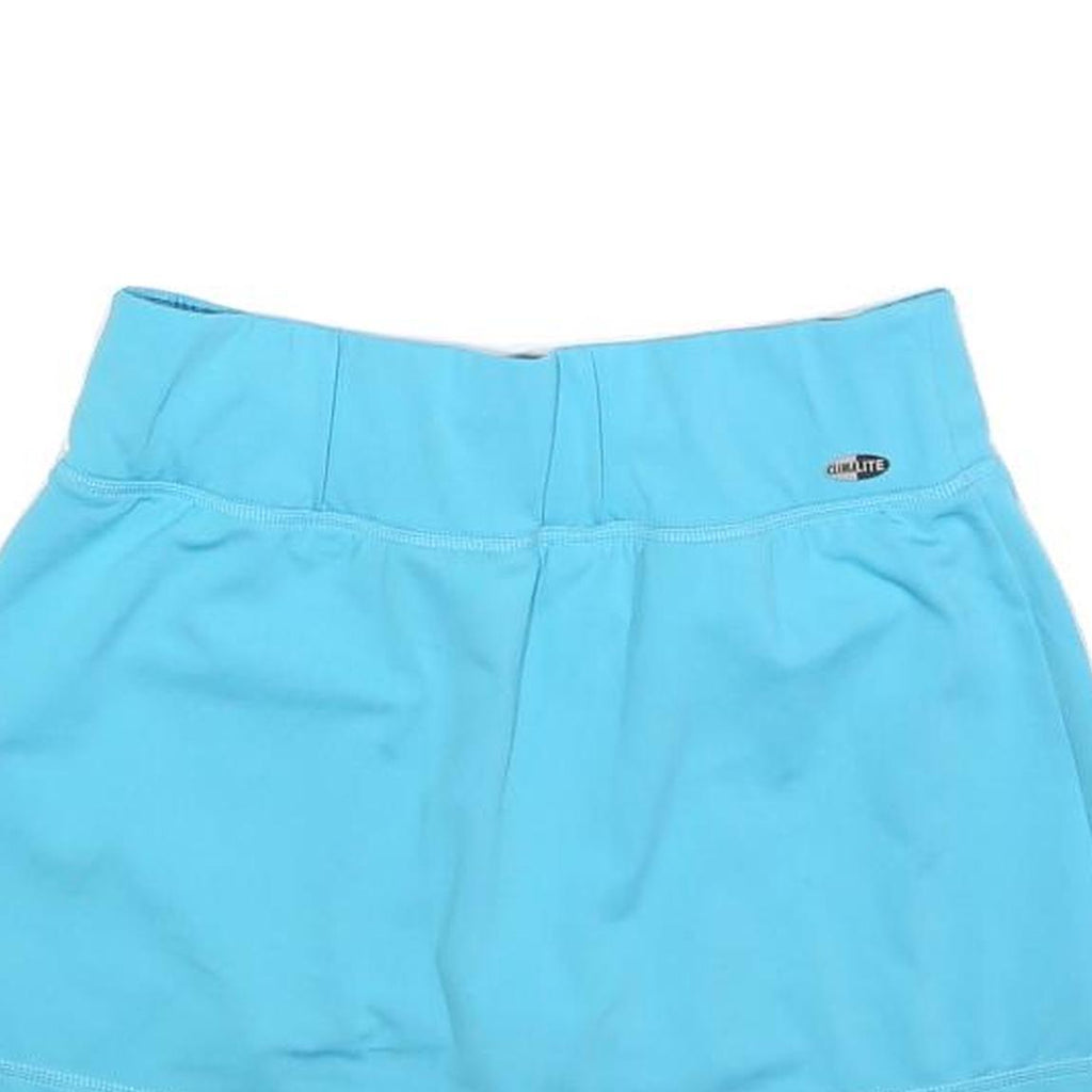 ADIDAS Womens Blue Mini Polyester Blend Plain Skort S Sports Casual Activewear