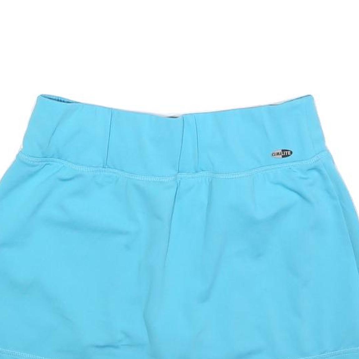 ADIDAS Womens Blue Mini Polyester Blend Plain Skort S Sports Casual Activewear