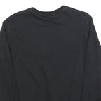 FILA Mens Black Cotton Blend Crew Neck Sweatshirt S Branded Logo Pullover