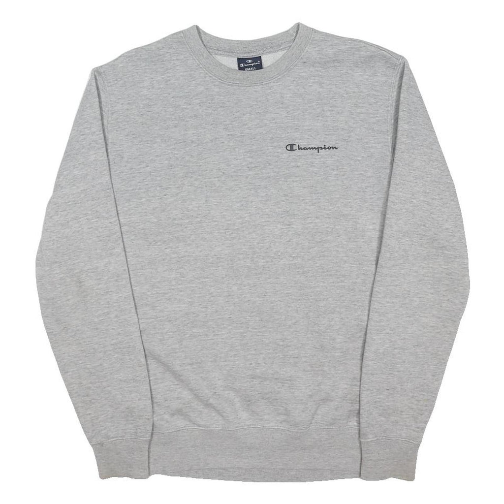 CHAMPION Mens Grey Sweatshirt Crew Neck S Cotton Blend Casual Pullover