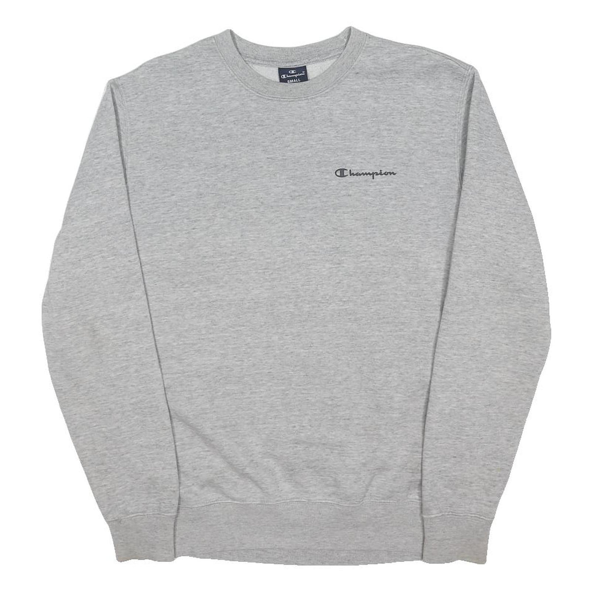 CHAMPION Mens Grey Sweatshirt Crew Neck S Cotton Blend Casual Pullover