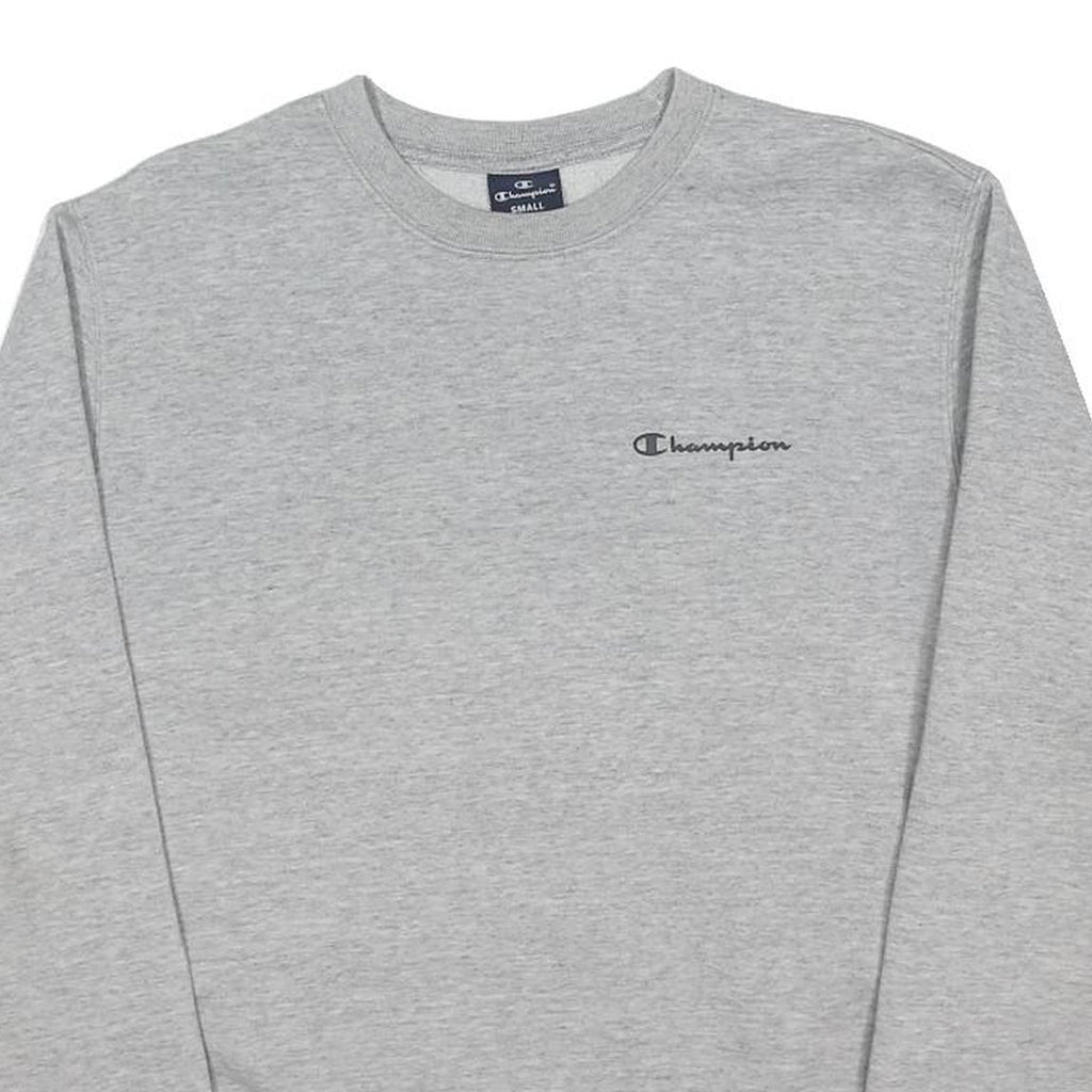 CHAMPION Mens Grey Sweatshirt Crew Neck S Cotton Blend Casual Pullover