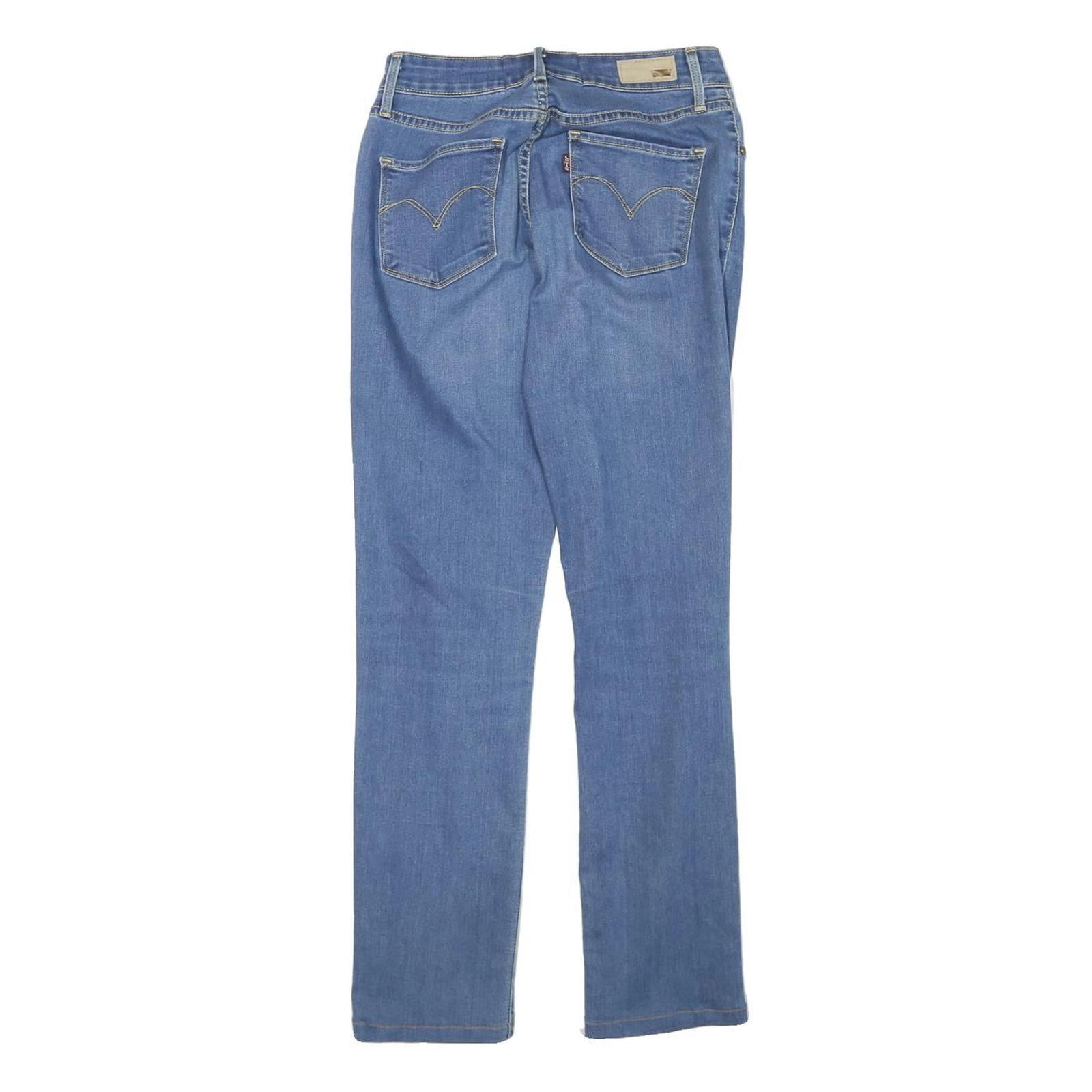 LEVI'S Womens Jeans Blue Slim Straight Denim Medium W26 L28 Stylish Zip