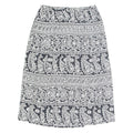 Womens Pleated Skirt Black Midi Crazy Pattern M