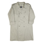PKZ Mens Beige Cotton Classic Coat L Button Plain Stylish Warm Comfortable