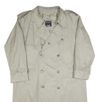 PKZ Mens Beige Cotton Classic Coat L Button Plain Stylish Warm Comfortable