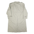 PKZ Mens Beige Cotton Classic Coat L Button Plain Stylish Warm Comfortable