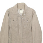 FERRE Womens Beige Cotton Corduroy Button Jacket M Classic Fit Casual