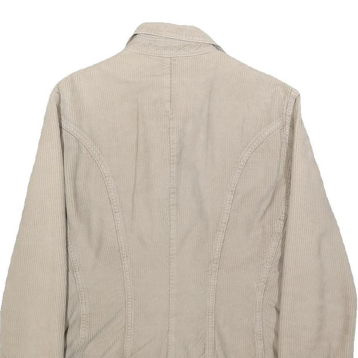 FERRE Womens Beige Cotton Corduroy Button Jacket M Classic Fit Casual