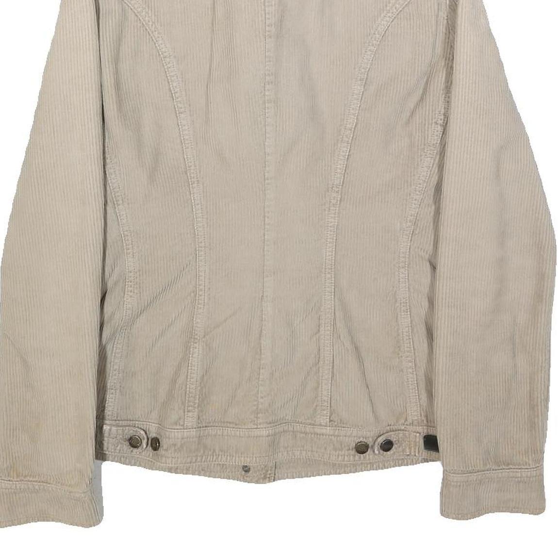 FERRE Womens Beige Cotton Corduroy Button Jacket M Classic Fit Casual