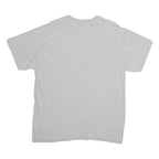 GILDAN Mens Grey Cotton Graphic T-Shirt L Short Sleeve Crew Neck Football Print