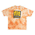 HANES Mens Orange Tie Dye Fit Graphic T-Shirt XL Short Sleeve Crew Neck Super