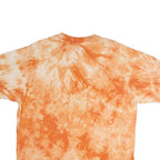 HANES Mens Orange Tie Dye Fit Graphic T-Shirt XL Short Sleeve Crew Neck Super