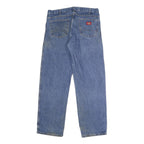 DICKIES Mens Relaxed Blue Denim Jeans W34 L32 Zip Cotton Classic Casual