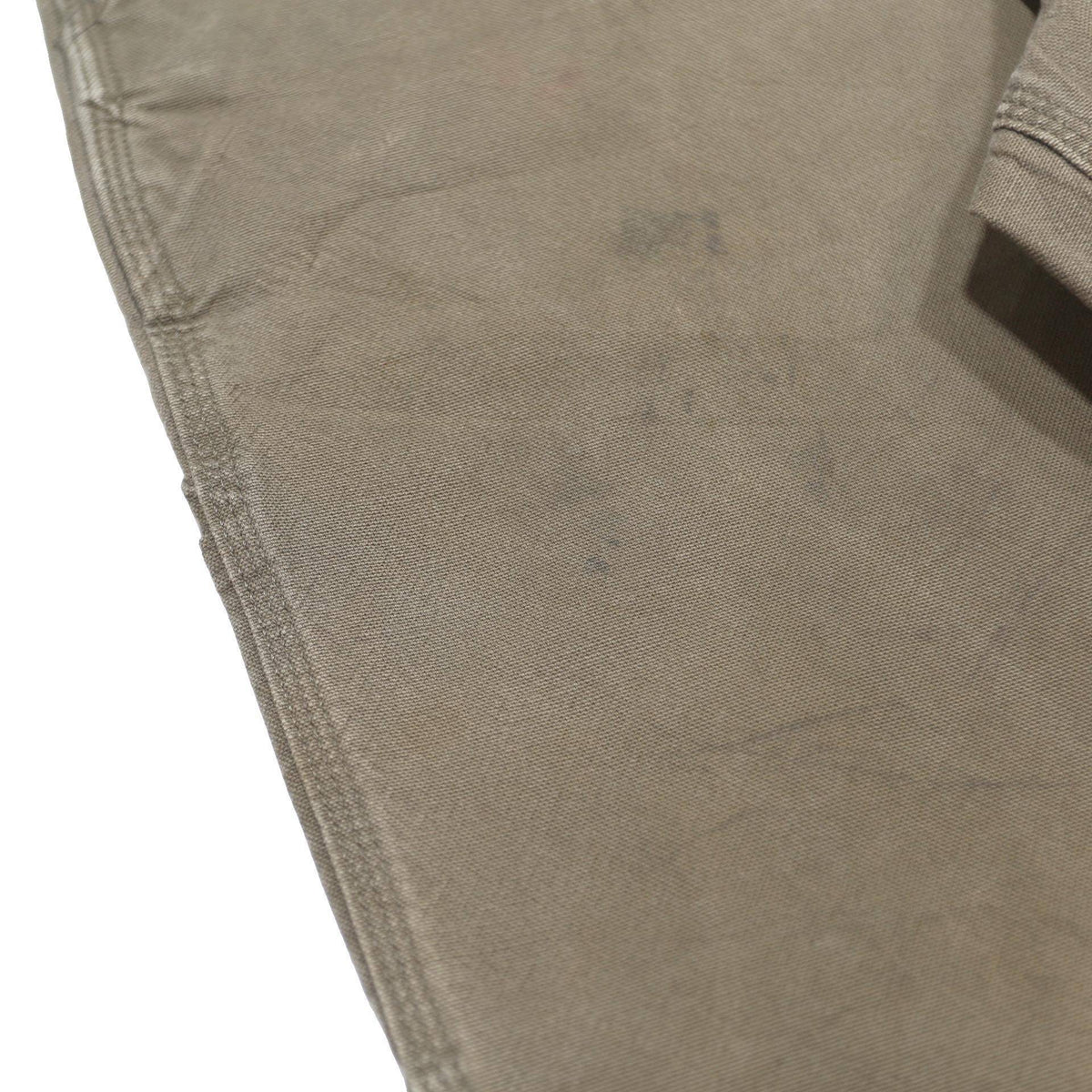 CARHARTT Mens Relaxed Fit Cotton Blend Brown Work Trousers W36 L30 Zip Pocket