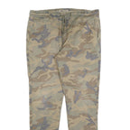 FSBN Mens Cotton Blend Camouflage Slim Tapered Trousers W35 L30 Casual