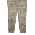 FSBN Mens Cotton Blend Camouflage Slim Tapered Trousers W35 L30 Casual