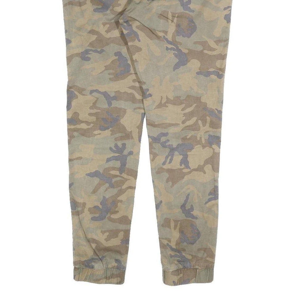 FSBN Mens Cotton Blend Camouflage Slim Tapered Trousers W35 L30 Casual