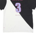 VICOMTE A Mens Black & White Gstaad Cotton Blend Short Sleeve Polo Shirt L