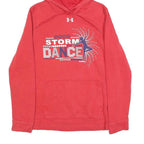 UNDER ARMOUR Womens Red SEHS Storm Dance Hoodie S Printed Cotton Blend Pullover