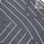 TOMMY HILFIGER Mens Navy & White Striped Plain V-Neck Basic Knit Jumper XL