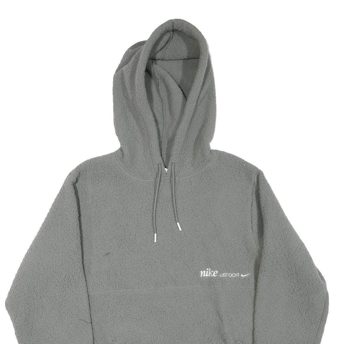 NIKE Womens Grey Hoodie M Soft Fleece Pullover Casual Athletic Wear