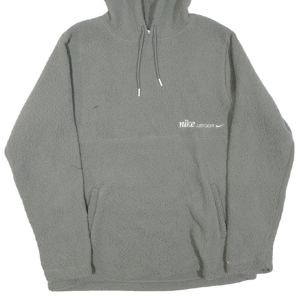 NIKE Womens Grey Hoodie M Soft Fleece Pullover Casual Athletic Wear