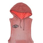 HARLEY DAVIDSON Sleeveless Mens Red Hoodie S
