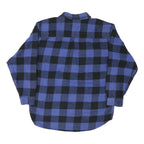 FIELD & STREAM Mens Blue & Black Check Shirt XL Cotton Blend Long Sleeve Casual