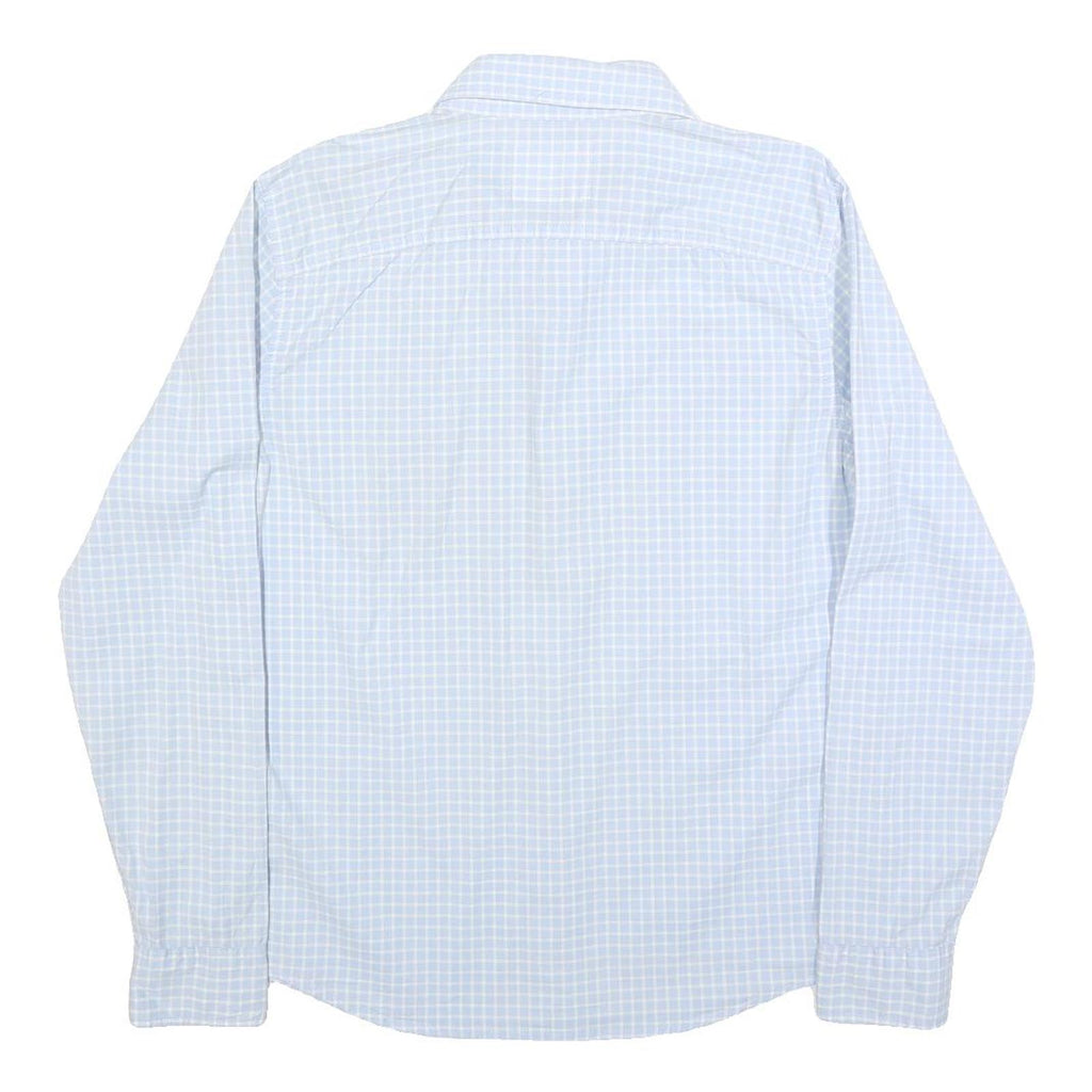 HOLLISTER Mens Blue Check Shirt S Cotton Blend Long Sleeve Button-Down Casual