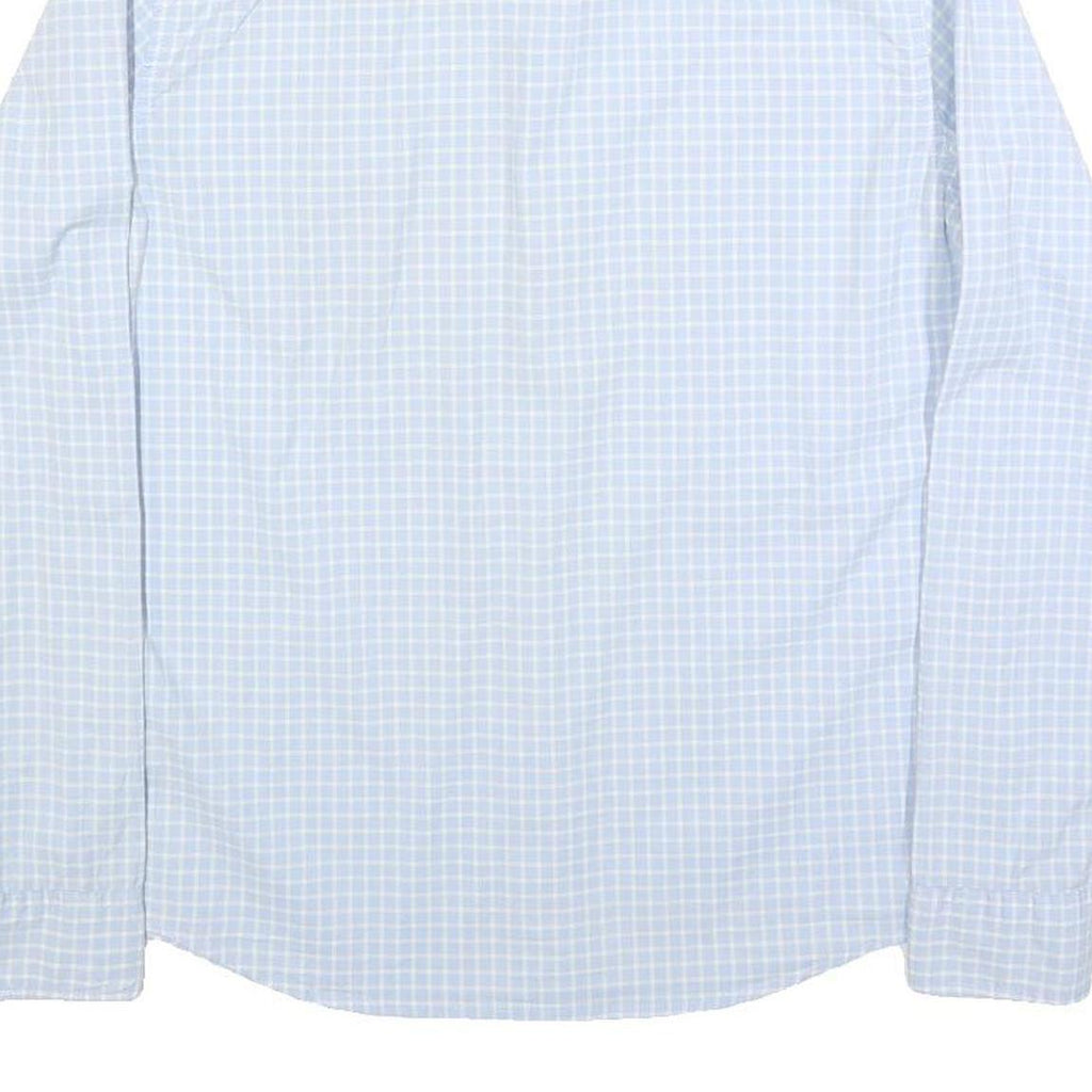 HOLLISTER Mens Blue Check Shirt S Cotton Blend Long Sleeve Button-Down Casual