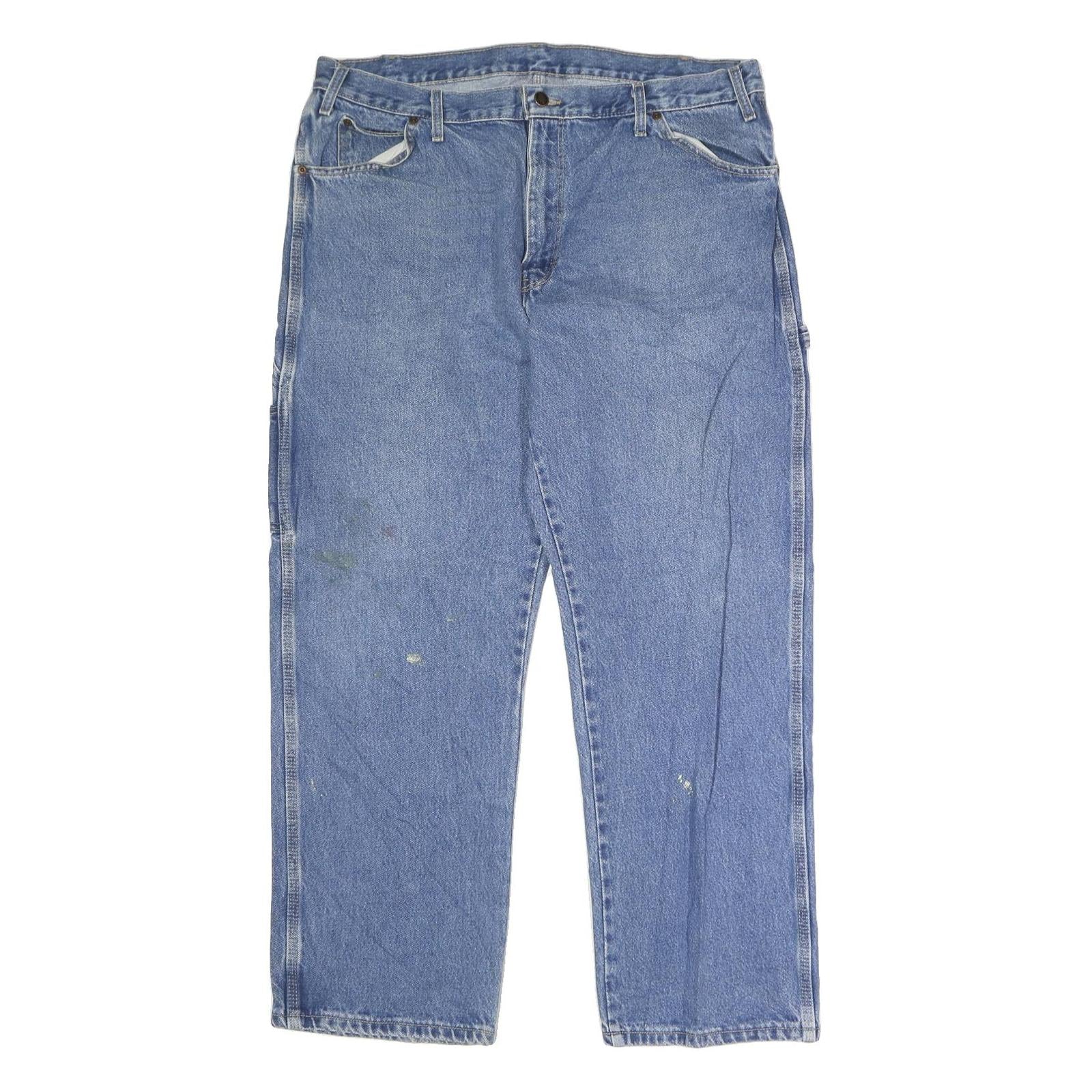 DICKIES Mens Jeans Blue Relaxed Straight Denim Medium W38 L30 Workwear Utility