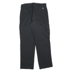DICKIES Mens Cotton Blend Black Regular Fit Straight Leg Trousers W34 L32