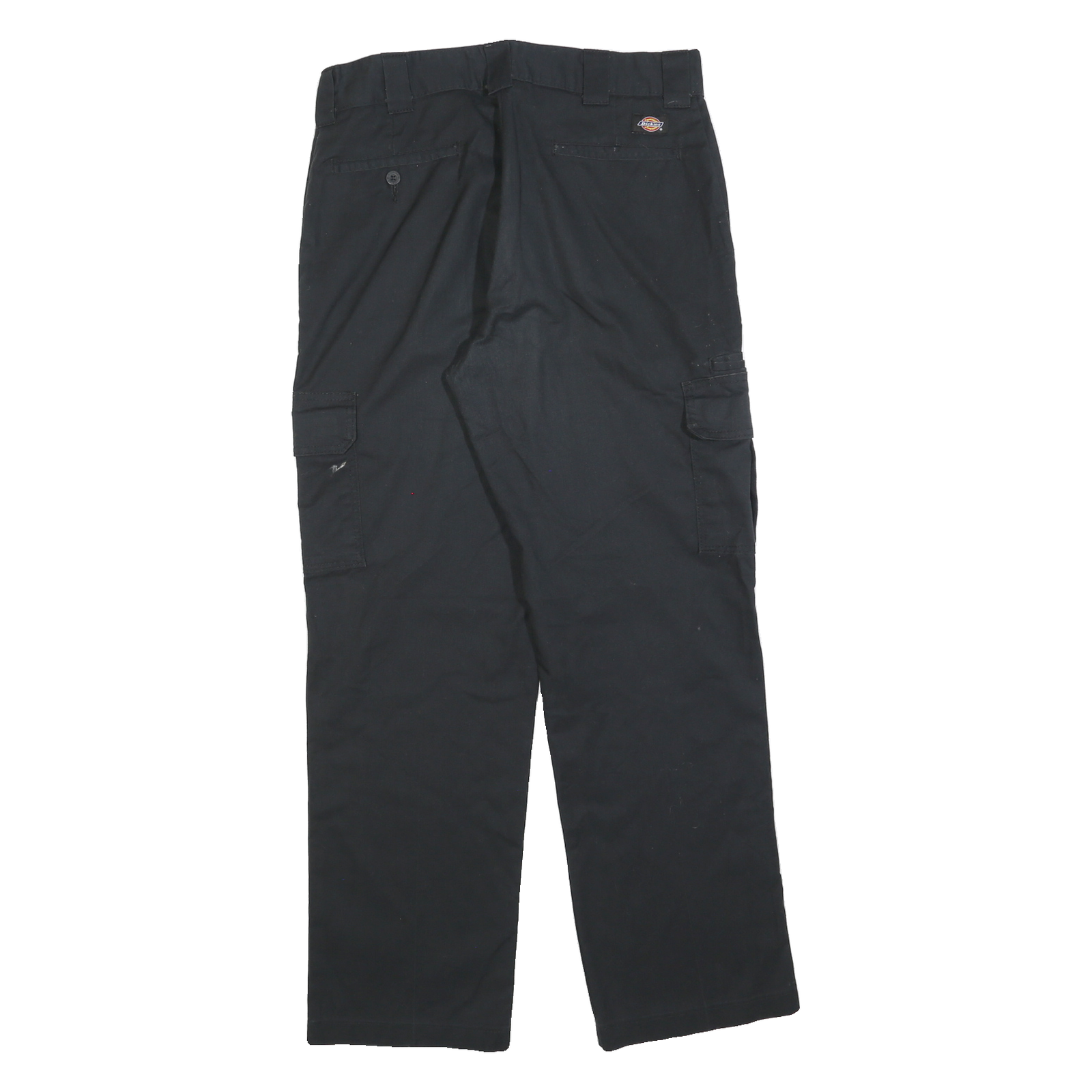 DICKIES Mens Cotton Blend Black Regular Fit Straight Leg Trousers W34 L32
